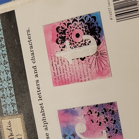 Mixed Media 39 Large 8x8 Chipboard Alphabet in Storage Box - Picture 3 of 4